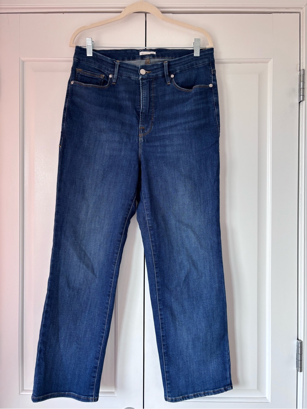 Good American Good Legs Straight Jeans Size 15 Like New.